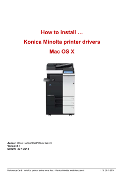 How to install … Konica Minolta printer drivers Mac OS X