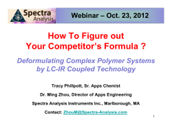 How To Figure out Your Competitor’s Formula ? Deformulating Complex Polymer Systems