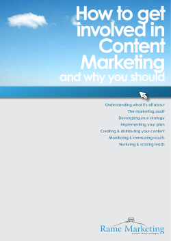 How to get involved in Content Marketing