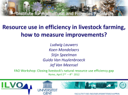 Resource use in efficiency in livestock farming, how to measure improvements?