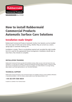 How to install Rubbermaid Commercial Products Automatic Surface Care Solutions Installation made Simple!