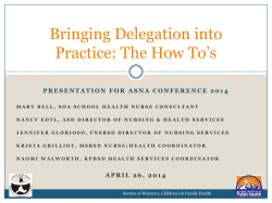 Bringing Delegation into Practice: The How To’s