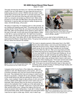 SD 400K-Hemet Brevet Ride Report