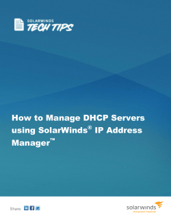 How to Manage DHCP Servers using SolarWinds IP Address Manager