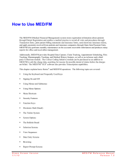 How to Use MED/FM