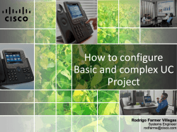 How to configure Basic and complex UC Project Rodrigo Farmer Villegas