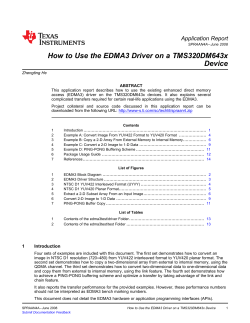 How to Use the EDMA3 Driver on a TMS320DM643x Device Application Report