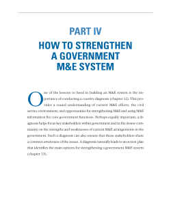 O PART IV HOW TO STRENGTHEN A GOVERNMENT