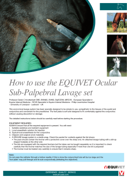 How to use the EQUIVET Ocular Sub-Palpebral Lavage set