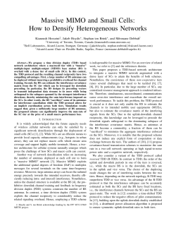 Massive MIMO and Small Cells: How to Densify Heterogeneous Networks Kianoush Hosseini