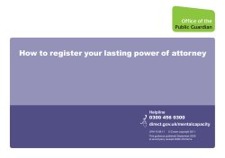  How to register your lasting power of attorney  0300 456 0300