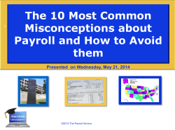 The 10 Most Common Misconceptions about Payroll and How to Avoid