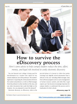 How to survive the eDiscovery process