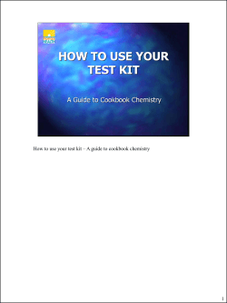 How to use your test kit – A guide to... 1