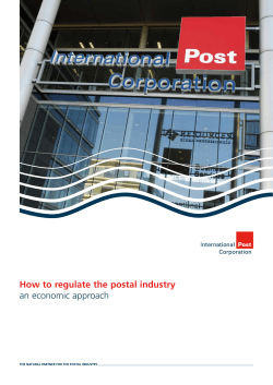 How to regulate the postal industry an economic approach