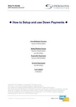 How to Setup and use Down Payments How To Guide
