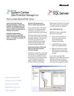 How to protect Microsoft SQL Server