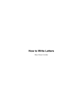 How to Write Letters Mary Owens Crowther