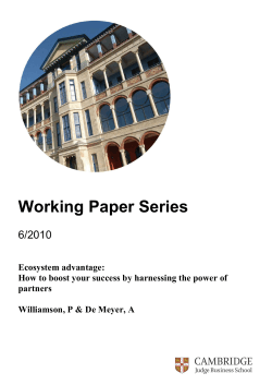 Working Paper Series  6/2010