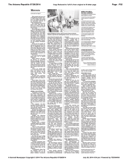 The Arizona Republic 07/26/2014 Page : F02