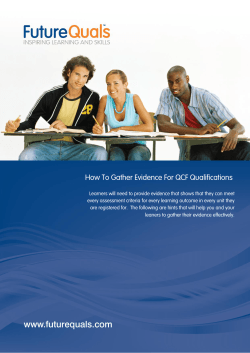 How To Gather Evidence For QCF Qualifications