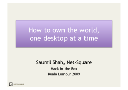 How to own the world, one desktop at a time
