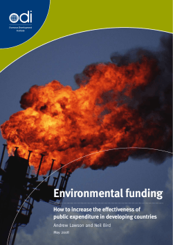 Environmental funding How to increase the effectiveness of