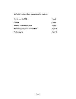 UniFLOW Print and Copy Instructions for Students Page 2