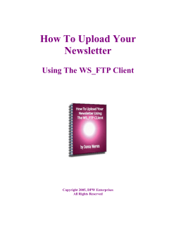 How To Upload Your Newsletter Using The WS_FTP Client