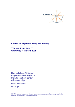 Centre on Migration, Policy and Society Working Paper No. 27