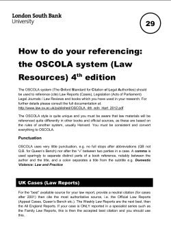 How to do your referencing: the OSCOLA system (Law Resources) 4