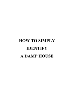 HOW TO SIMPLY IDENTIFY A DAMP HOUSE