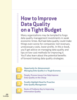 How to Improve Data Quality on a Tight Budget