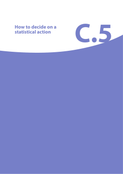 C.5 How to decide on a statistical action