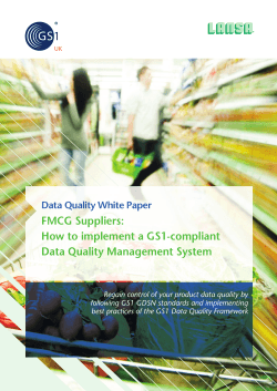 FMCG Suppliers: How to implement a GS1-compliant Data Quality Management System