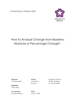 How to Analyze Change from Baseline: Absolute or Percentage Change？