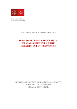 HOW TO BECOME A SUCCESSFUL ERASMUS STUDENT AT THE DEPARTMENT OF ECONOMICS