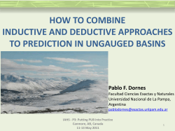 HOW TO COMBINE INDUCTIVE AND DEDUCTIVE APPROACHES TO PREDICTION IN UNGAUGED BASINS