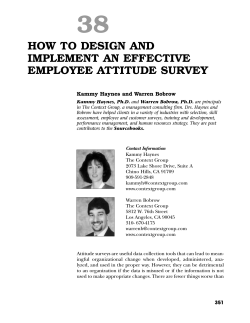 38 HOW TO DESIGN AND IMPLEMENT AN EFFECTIVE EMPLOYEE ATTITUDE SURVEY