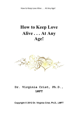 How to Keep Love Alive . . . At Any Age!