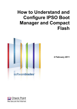 How to Understand and Configure IPSO Boot Manager and Compact Flash