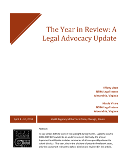 The Year in Review: A  Legal Advocacy Update   Tiffany Chen