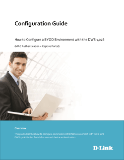 Configuration Guide  How to Configure a BYOD Environment with the DWS-4026