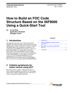 How to Build an FOC Code Structure Based on the 56F8006