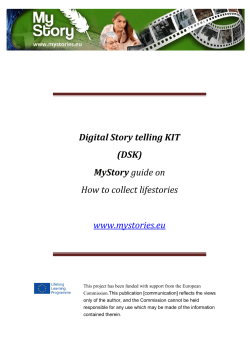 How to collect lifestories Digital Story telling KIT (DSK)