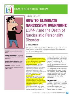 HOW TO ELIMINATE NARCISSISM OVERNIGHT: DSM-V Narcissistic Personality