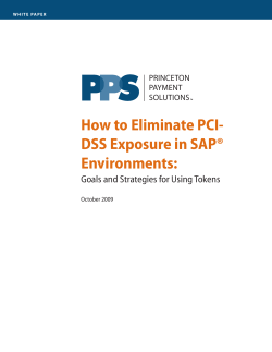 How to Eliminate PCI- DSS Exposure in SAP® Environments: