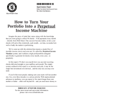 How to Turn Your Portfolio Into a Perpetual Income Machine Urgent Investors’ Report
