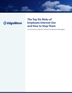 The Top Six Risks of Employee Internet Use