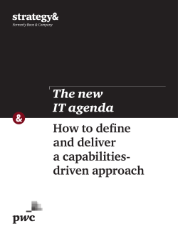 How to define and deliver a capabilities- driven approach